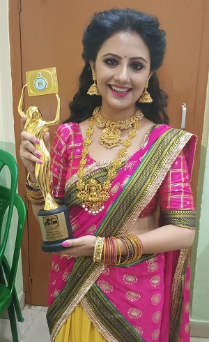 Tele Academy Award Best actress award for Nakshi Kantha