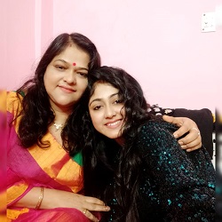 Susmita with mother